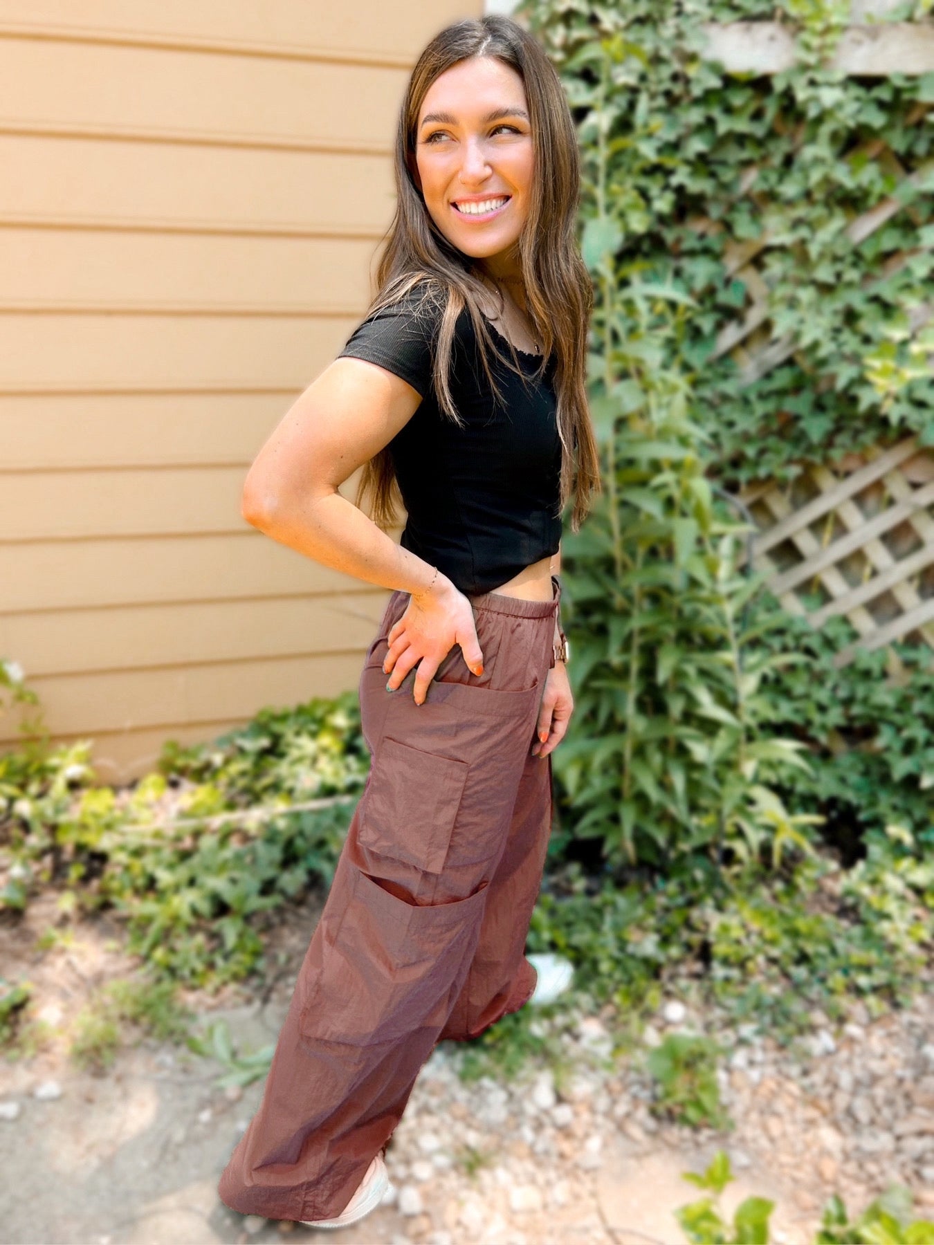 Archer Asymmetrical Pocket Wide Leg Cargos - Girl Code Couture