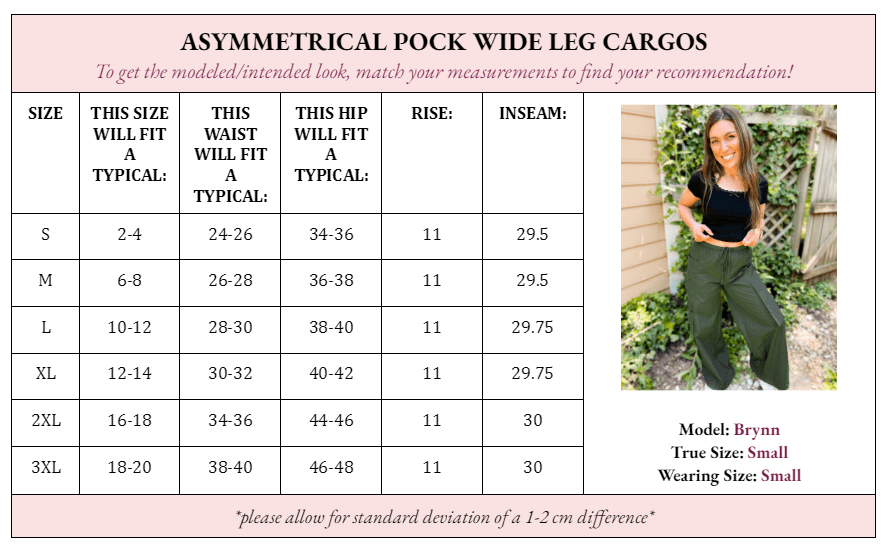 Archer Asymmetrical Pocket Wide Leg Cargos - Girl Code Couture