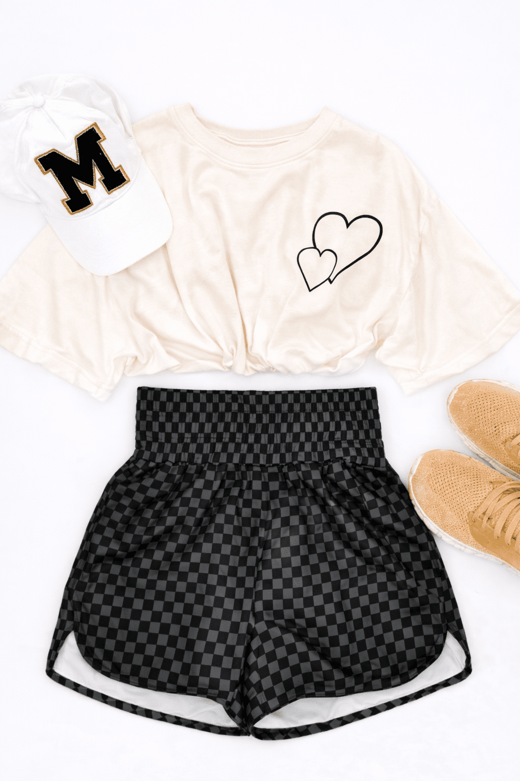 Cheyenne Athleisure Checkered Shorts - Girl Code Couture