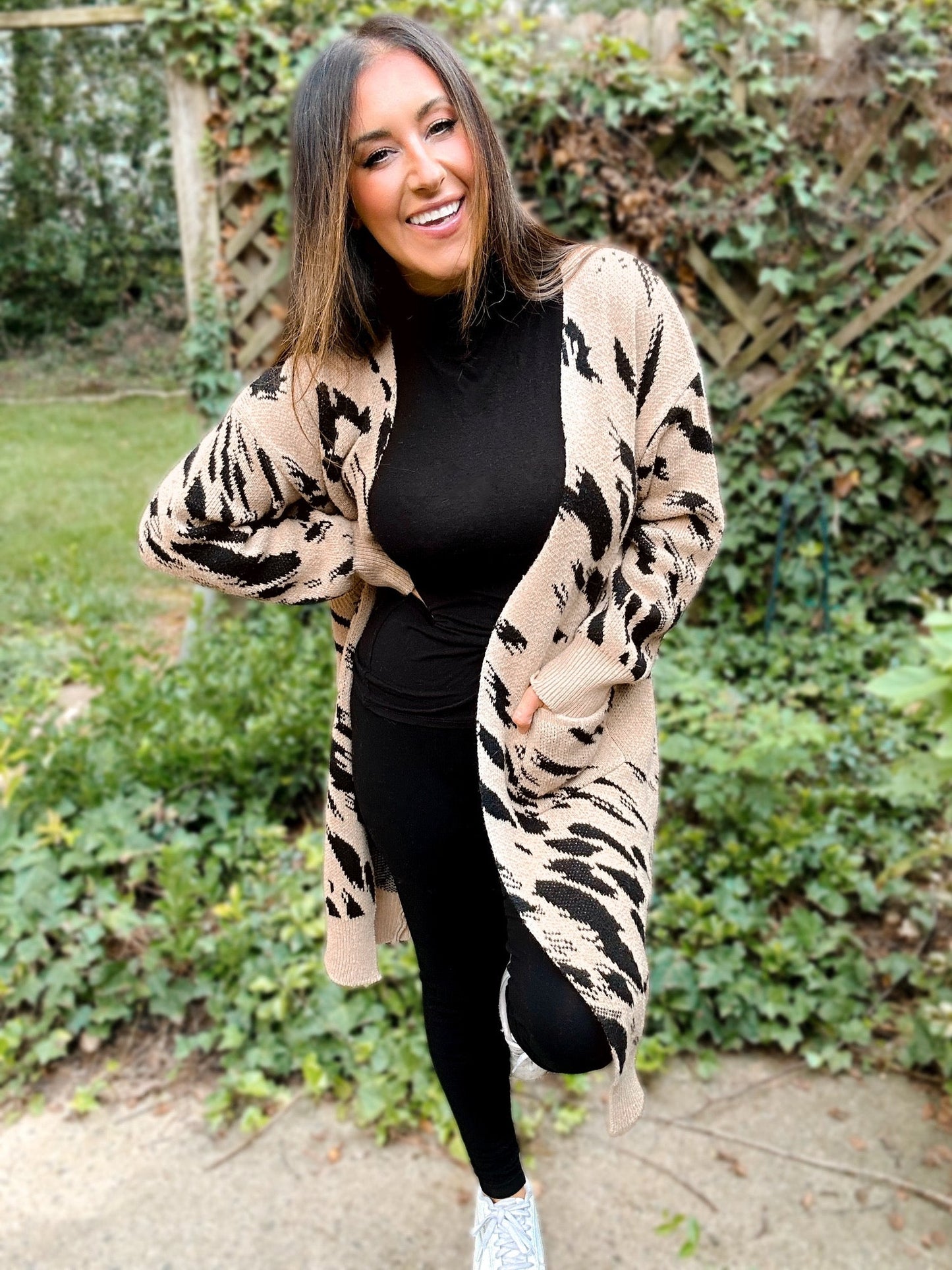 Harper Heavyweight Animal Print Cardigan - Girl Code Couture