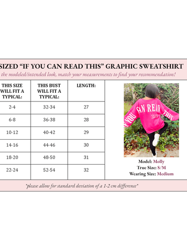 Ivy “If You Can Read This” Spring Scuba Sweatshirt - Girl Code Couture
