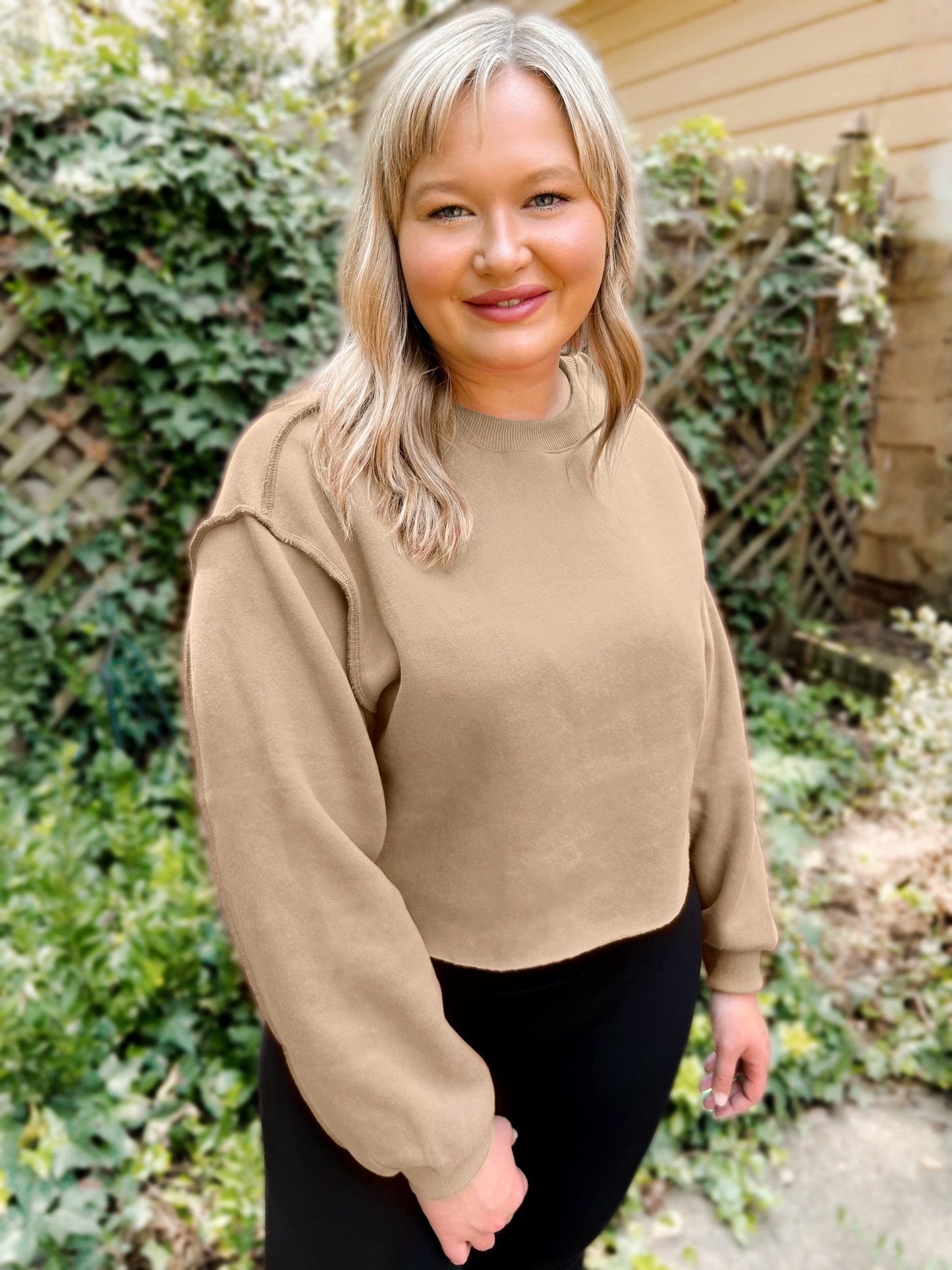 Izzy Inside - Out Cropped Sweatshirt - Girl Code Couture