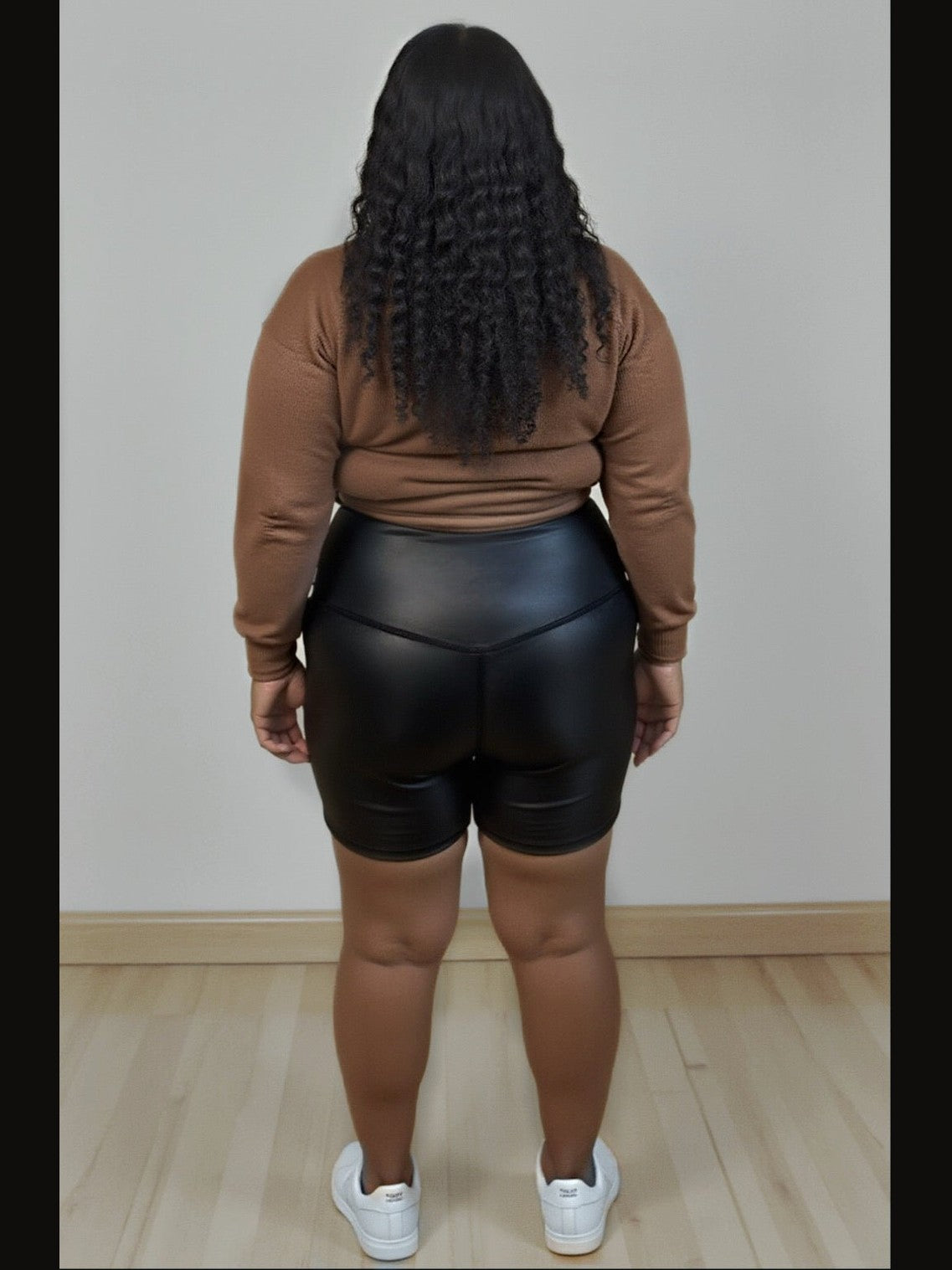 Lainey Leather Suck & Tuck Biker Shorts - Girl Code Couture