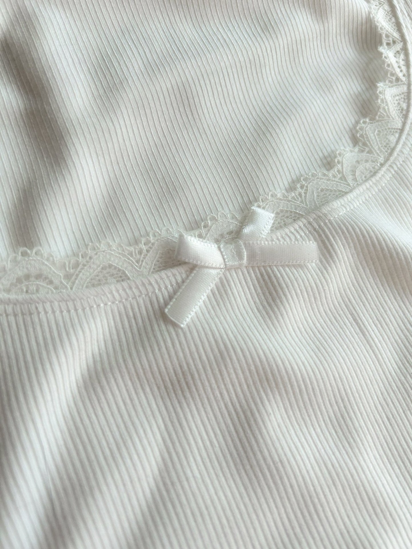 Lana Lace Trim Ribbed Long Sleeve - Girl Code Couture