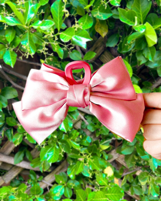 Large Satin Bow Claw Clips - Girl Code Couture