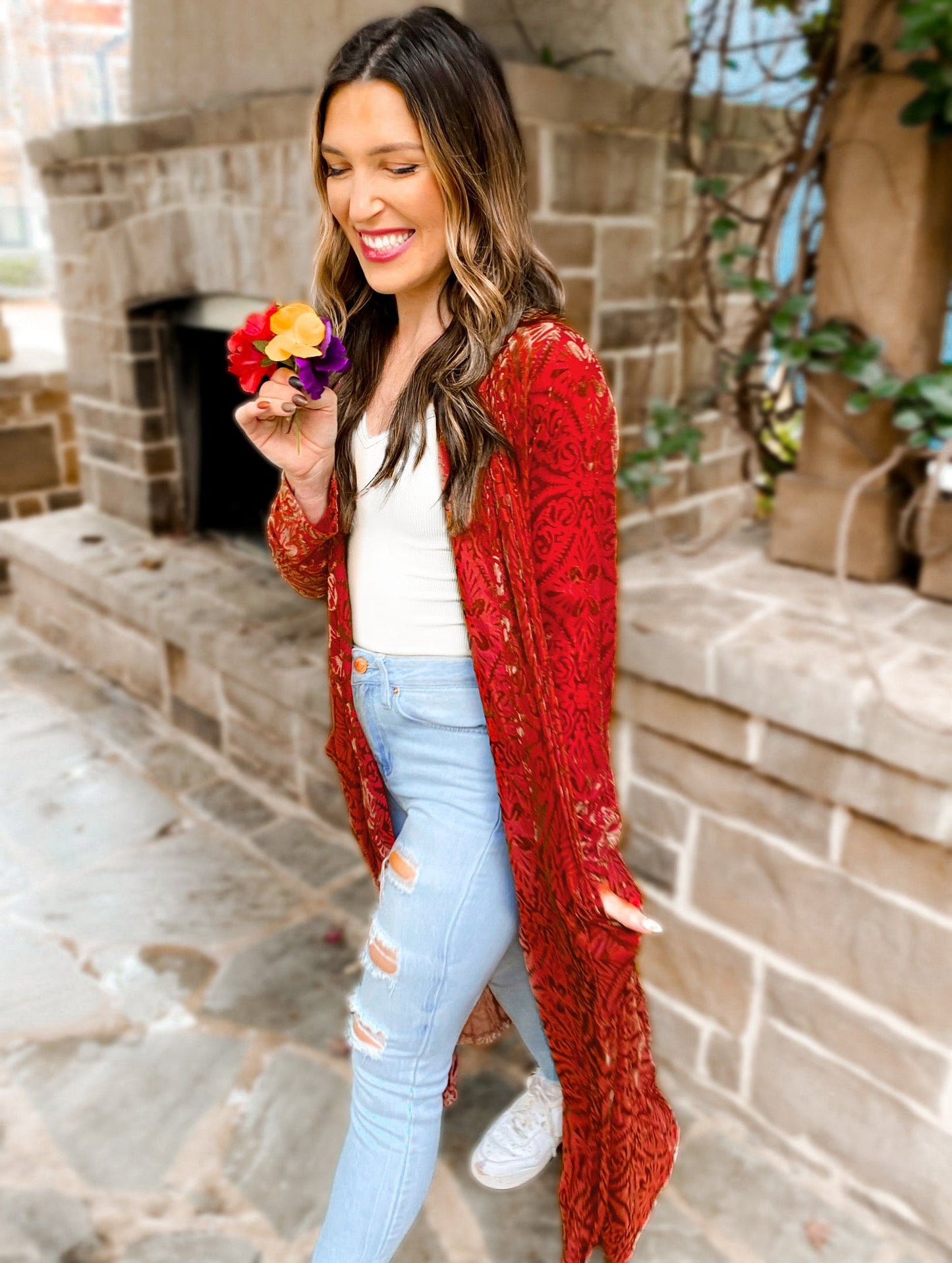 Mabel Mesh & Velvet Duster Cardigan - Girl Code Couture