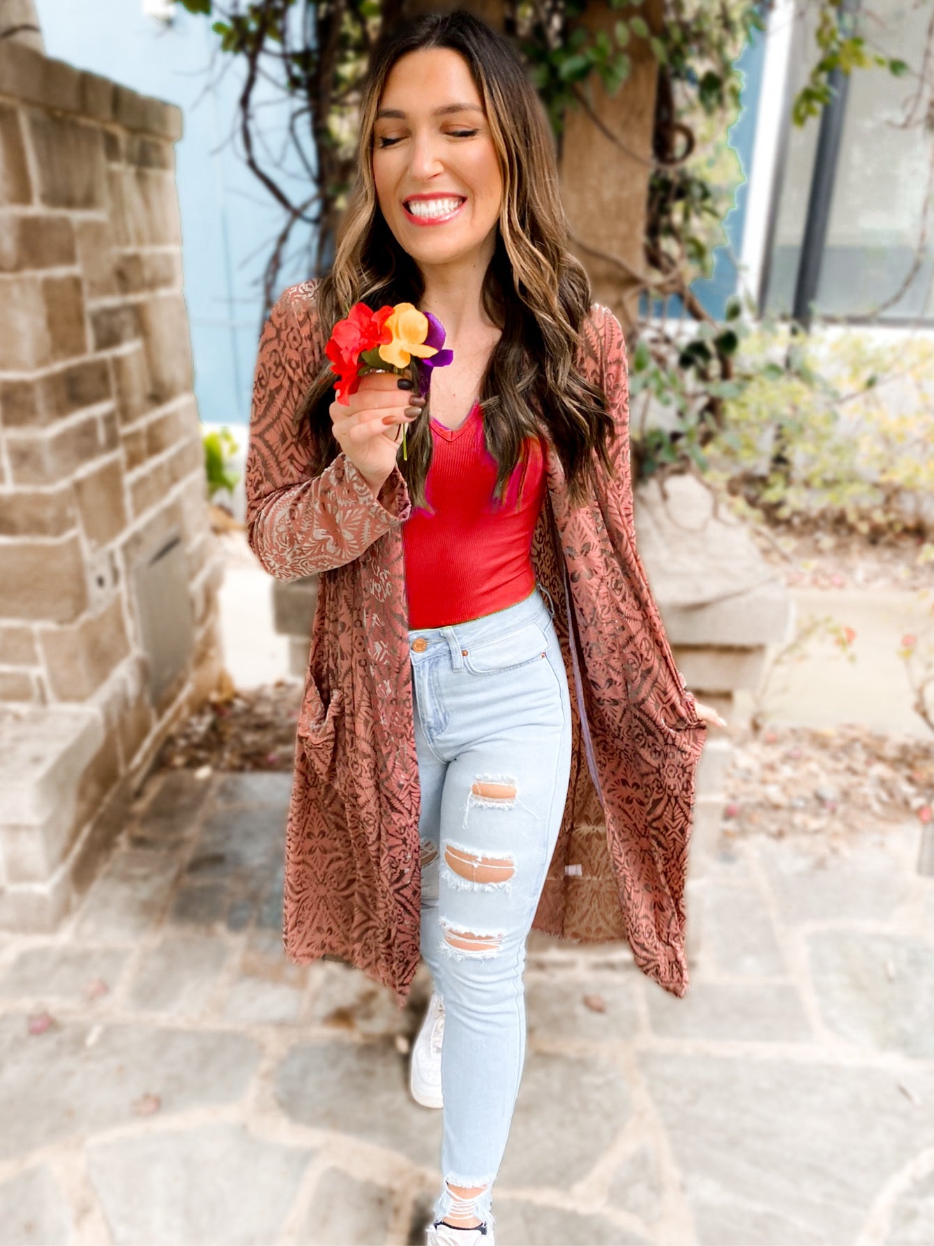 Mabel Mesh & Velvet Duster Cardigan - Girl Code Couture