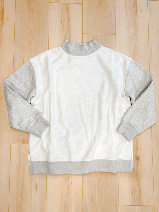 PREORDER Oversized Inside Out and Reversible Mockneck Sweatshirt - Girl Code Couture
