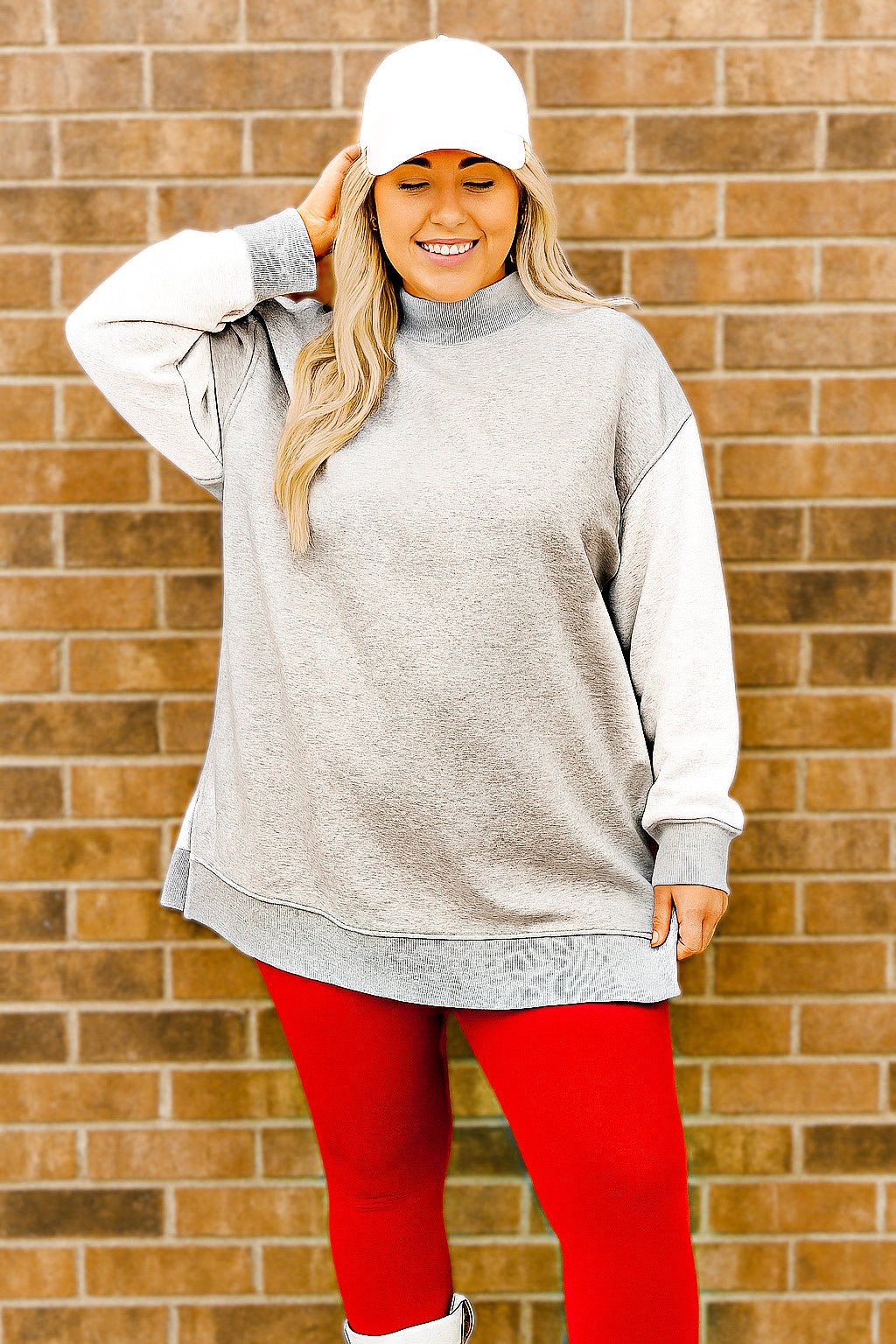 PREORDER Oversized Inside Out and Reversible Mockneck Sweatshirt - Girl Code Couture