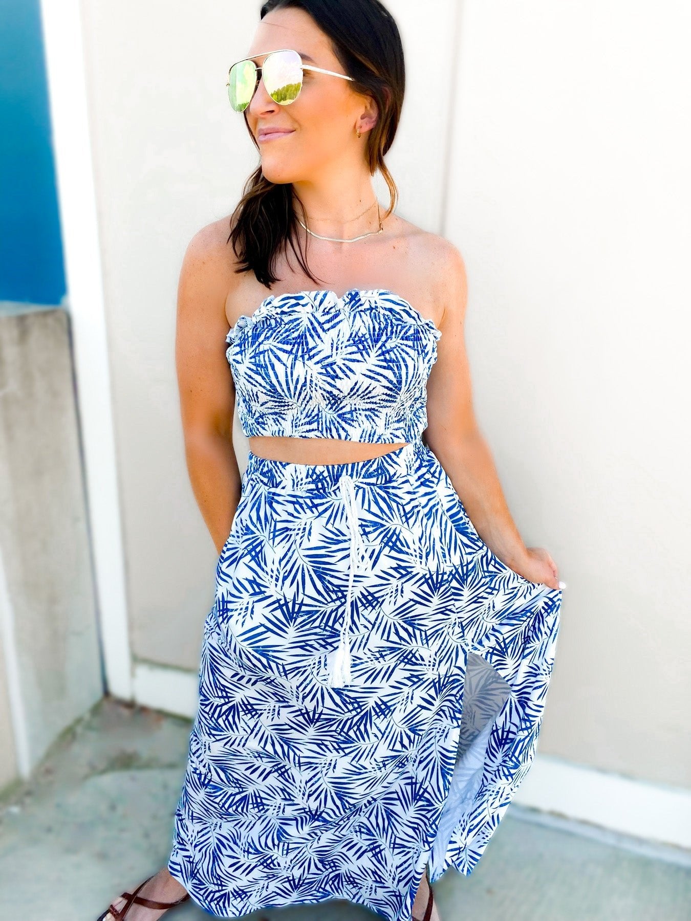 Trinity Tropical Two Piece Skirt Set - Girl Code Couture