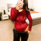 Micha Mesh & Velvet Crewneck Bodysuit