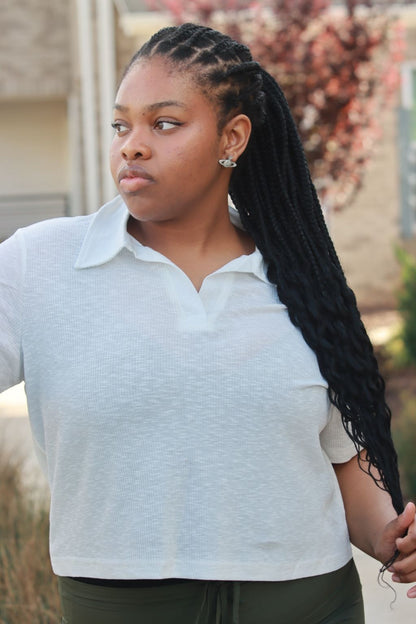 Rory Ribbed Cropped Tennis Tee