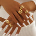 Nova 5-Piece Sculptural Gold Ring Set