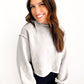 Izzy Inside-Out Cropped Sweatshirt