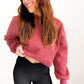 Izzy Inside-Out Cropped Sweatshirt