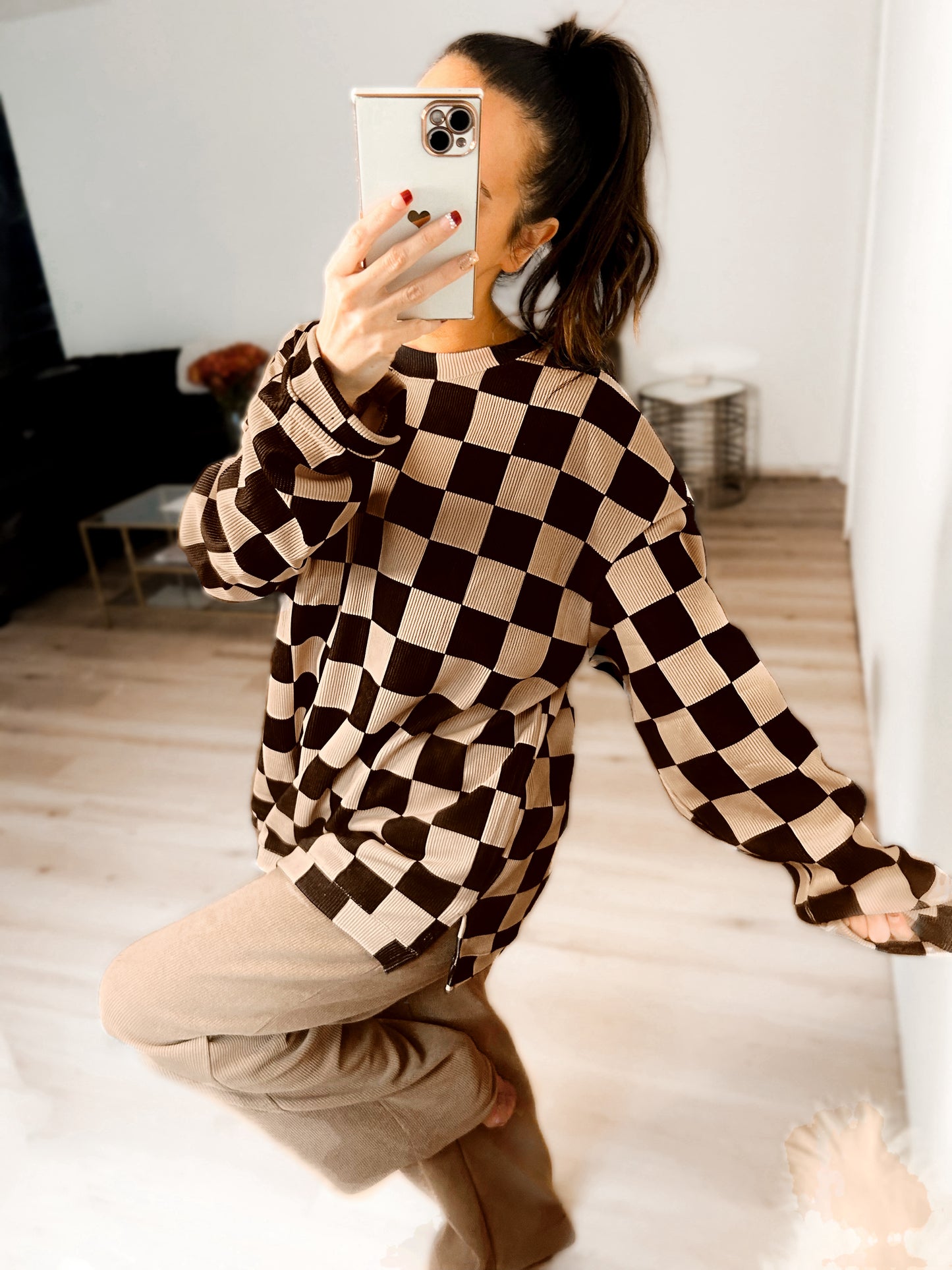 PRE-ORDER Charlie Checkered Corded Crew Set