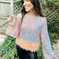 Starla Sequin & Feather Party Top