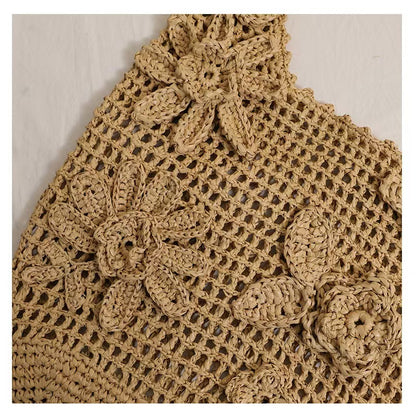 Rose Garden Crochet Shoulder Bag