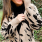 Harper Heavyweight Animal Print Cardigan