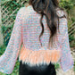 Starla Sequin & Feather Party Top