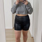 PRE-ORDER Lainey Leather Suck & Tuck Biker Shorts