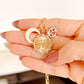 PRE-ORDER 3 Charm Zodiac & Moon Cubic Zirconia Pendant Necklace