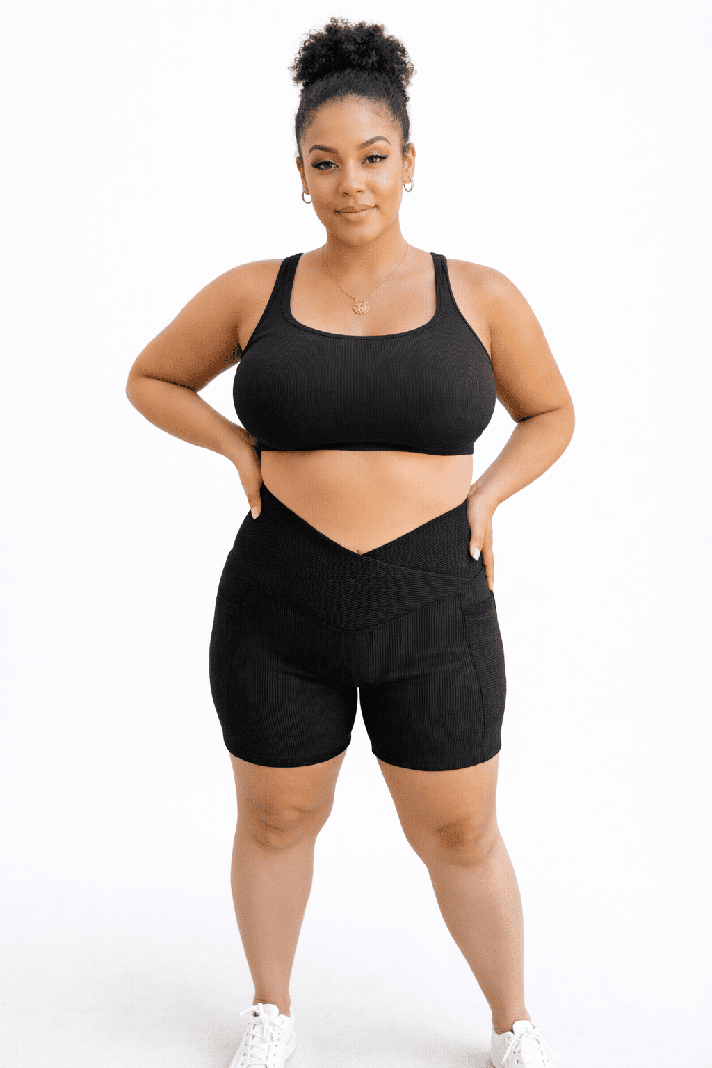 Max Sculpt Ribbed Short Length Biker Shorts - Girl Code Couture