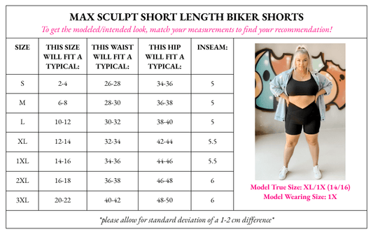 PRE - ORDER Max Sculpt Ribbed Short Length Biker Shorts - 5/5 - Girl Code Couture
