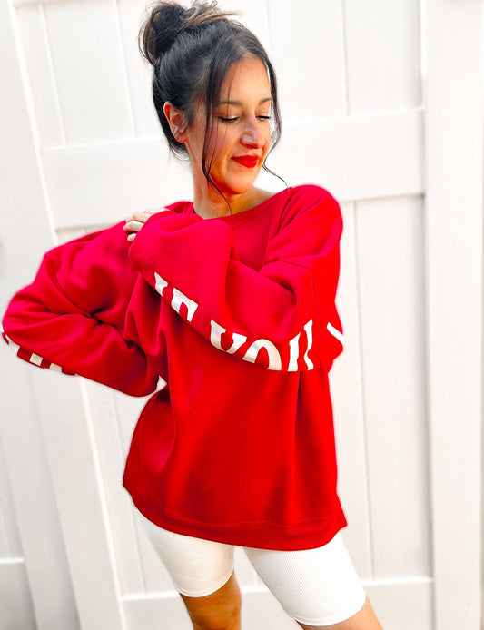 PRE ORDER Santa’s Coming Graphic Scuba Oversized Sweatshirt - Girl Code Couture