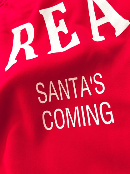 PRE ORDER Santa’s Coming Graphic Scuba Oversized Sweatshirt - Girl Code Couture