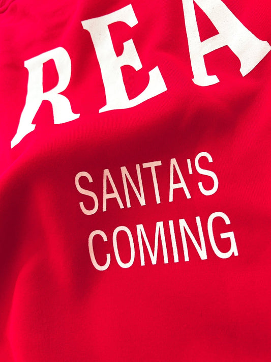 PRE ORDER Santa’s Coming Graphic Scuba Oversized Sweatshirt - Girl Code Couture