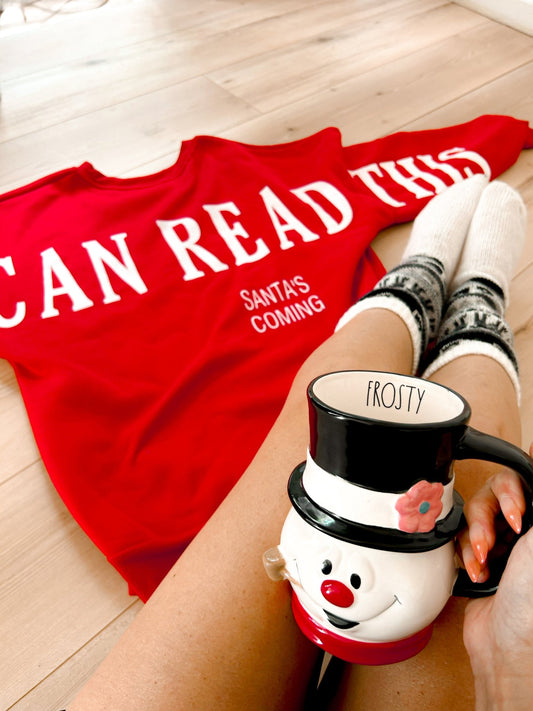 PRE ORDER Santa’s Coming Graphic Scuba Oversized Sweatshirt - Girl Code Couture