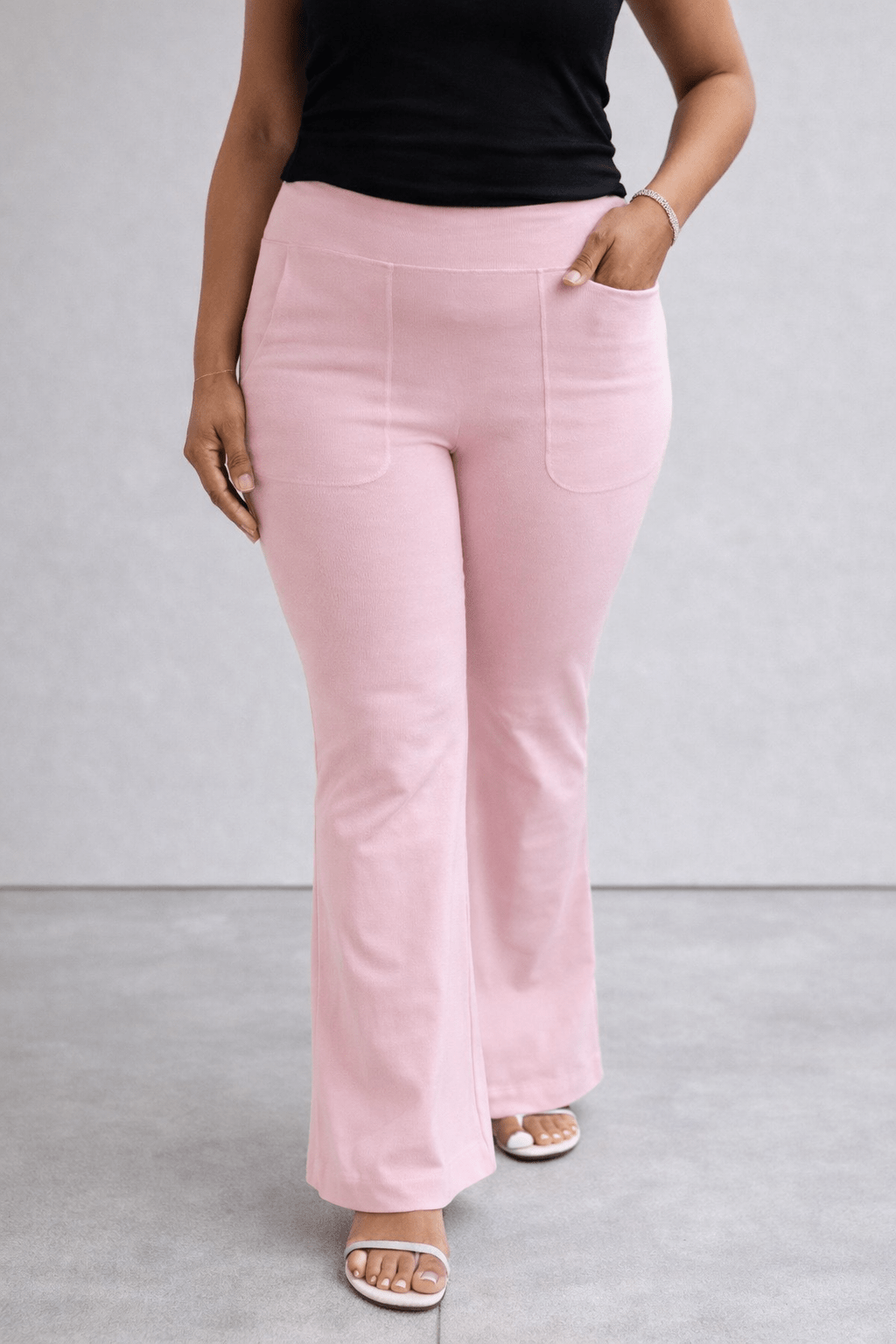 PREORDER PINK BETTER THAN BUTTER PERFORMANCE FLARE PANT - Girl Code Couture