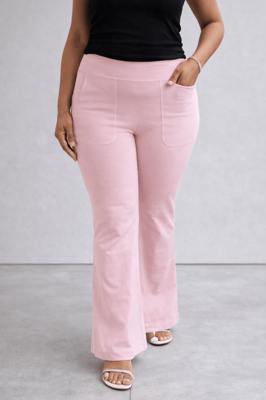 PREORDER PINK BETTER THAN BUTTER PERFORMANCE FLARE PANT - Girl Code Couture