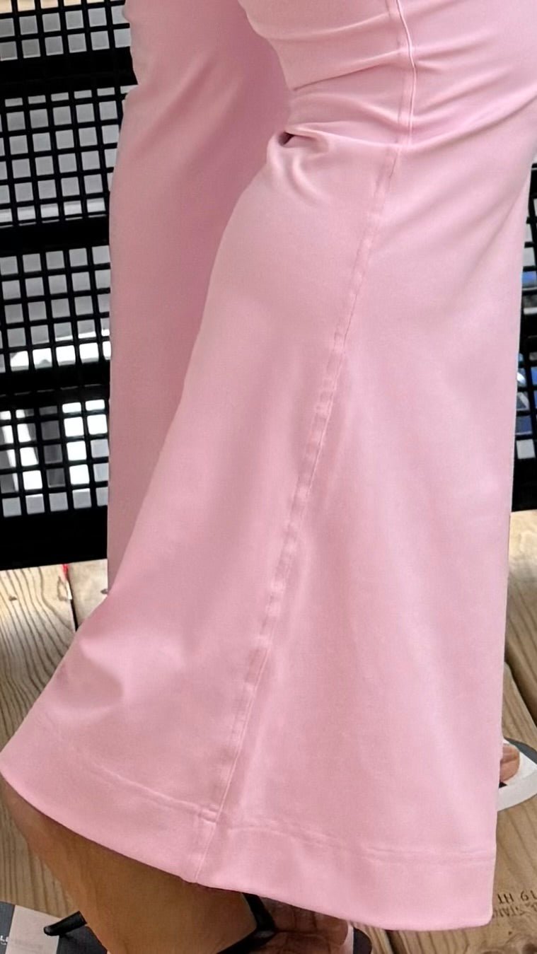 PREORDER PINK BETTER THAN BUTTER PERFORMANCE FLARE PANT - Girl Code Couture