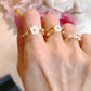 PRE-ORDER Daisy & Diamond Stainless Steel 3 Piece Ring Set