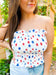 Star Smocked & Ruffled Cropped Tube Top - Girl Code Couture